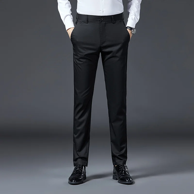novo, masculina casual calças na primavera de 2022 estão na moda e elástica, versátil, elegante e ferro-livre para calças. 0