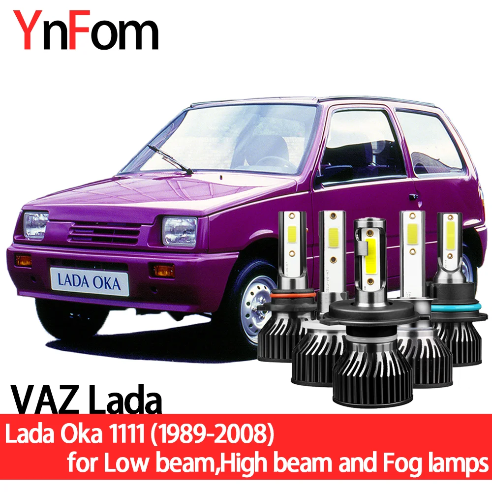 YNFOM faróis de LED kit para VAZ Lada Oka Astro 1111 1989-2008 feixe baixo,farol alto,luz de nevoeiro,acessórios de carro,o farol do carro lâmpadas 0