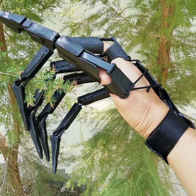 Halloween Articulada Dedos Scarry Falso Dedos Esqueleto Mãos Horror Realista Espírito De Garra Adereços Cosplay Engrenagem De Dedo De Luva 0