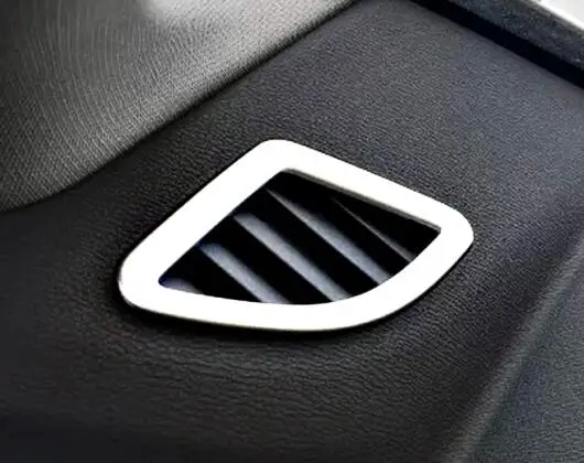 Para o BMW X1 F48 2016 2017 2018 Carro Pequeno saída de ar Decoração de capa de guarnição adesivo aço Inoxidável auto acessórios styling 0