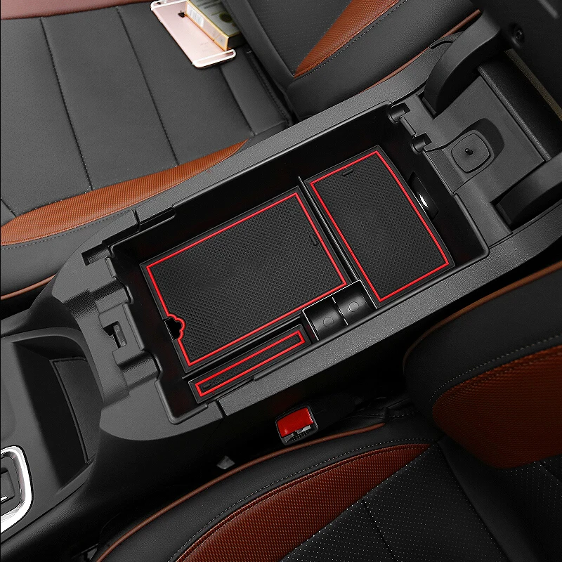 Para Chevrolet Equinox acessórios 2017 2018 Plástico ABS Carro Braço de Armazenamento de caixa de Grade decoração Tampa da Guarnição de Carro Estilo 1Pcs
