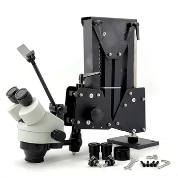 7X-45X Estéreo Microscópio com disco Rígido de Alumínio Suporte de Jóias Microscópio Odontológico Microscópio de Jóias, Ferramentas