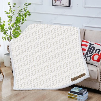 Linear simples Sherpa Cobertor de Lã geométricas padrão sem emenda na televisão estilo de Jogar Cobertor Revista de Pelúcia Colcha de Mantas